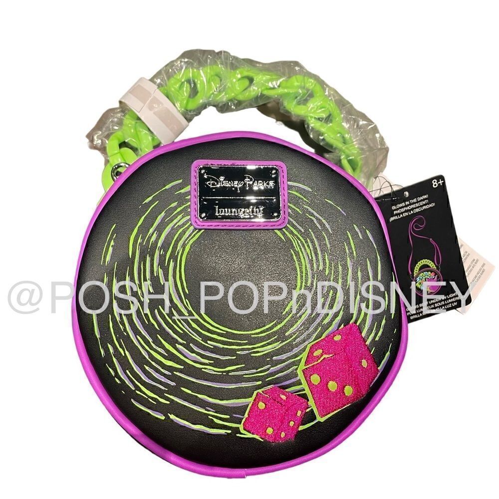 Loungefly OOGIE BOOGIE  BASH 2022 LIME GREEN PURPLE PInk GLOW IN THE DARK - Picture 3 of 3